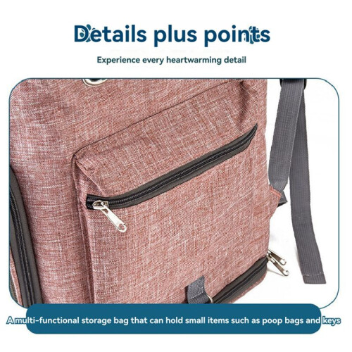 Cat Bag Portable Cat Backpack Foldable Small Dog and Cat Travel Bag Large Capacity, Breathable Pet Backpack 1