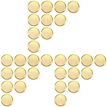 30 Pezzi Grezzi per Incisione Laser nel Ottone, Monete Satinate, con Scatola di Protezione nel Acrilico - 40 Mm, per Artigianato DIY
