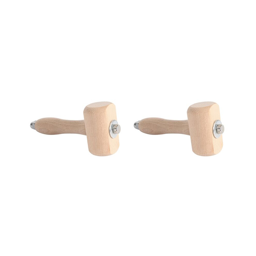 2X Wooden Mallet Leathercraft Carving Hammer Sew Leather Tool Kit (Wooden) 6032898435057
