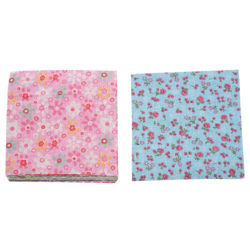 200Pcs 10x10cm Square Floral Cotton Fabric Patchwork Cloth For DIY  Sewing 1