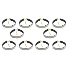 10X Frauen Samt Voller Diamanten Kristall Strass Choker Kragen Boho Halskette Schmuck Silber