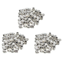 150Pcs Gift Mixed Silver Tone Alloy Spacers Charm Beads Fit Bracelet