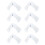 800 Pcs 30cm Creation Pipe Cleaners, White 1