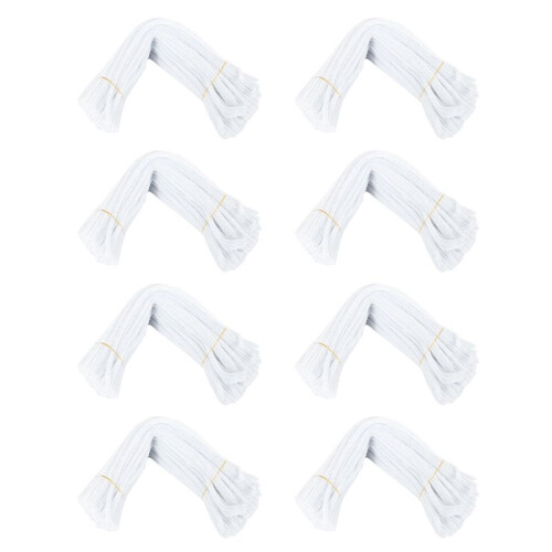 800 Pcs 30cm Creation Pipe Cleaners, White