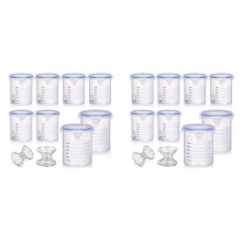 16 Sets Paint Container with Mixing Touch Paint Storage Cups for Repainting Leftover Paint,1000Ml