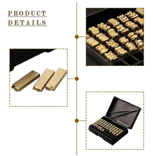 120PCS Hot Stamp Copper Letters, Thermal Ribbon Printing Font Characters for Manual Electric Coding Machine 2
