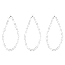 3X Charm Perlenkette Mit Metallverschluss