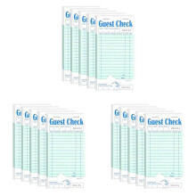 Pacote de 15 Livros de Cheques para Convidados, Blocos de Notas de Servidor para Restaurante, TalãO de Cheques de Garçom Verde, Bloco de Pedidos de