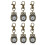 6X Keychain Clock Keyring Owl Shape 37X24Mm 1