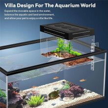 Adjustable Turtle Basking Platform, 7.9x5.5x5.5inch Acrylic Turtle Topper & Dock, Hanging Platform Enclosure Warm Room