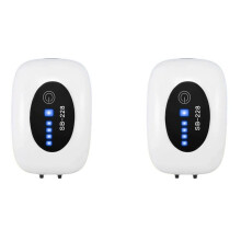 2X Aquarium Air Pump USB Rechargeable Oxygen Pump Fish Tank Bubbler High Capacity 4800MAh Battery, Double Vent Hole