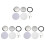 150X Button Maker Keychains Supplies,58mm/2.25 Inch Pin Making Kit for Button Maker Machine,Metal Button Badge Sets 1