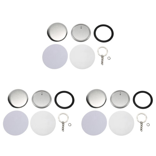 150X Button Maker Keychains Supplies,58mm/2.25 Inch Pin Making Kit for Button Maker Machine,Metal Button Badge Sets