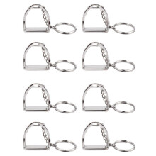 8 Pz Semplice Design Elegante Staffa Occidentale Portachiavi Portachiavi Appendiabiti Strumento per Uomo Donna Borsa Decorazione Cavallo Equestre Tema