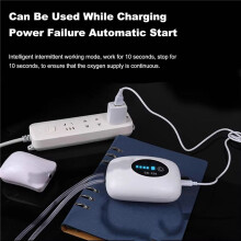 2X Aquarium Air Pump USB Rechargeable Oxygen Pump Fish Tank Bubbler High Capacity 4800MAh Battery, Double Vent Hole
