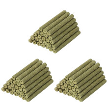 120 PCS Natural Mixed Grass Stick Chinchilla Chew Toys for Guinea Pig Rabbit Gerbil Bunny and Other Small Animals