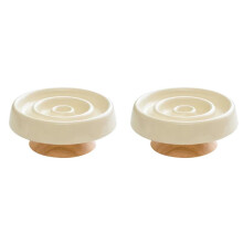 2X Ceramic Dog Slow Feeder Bowl Anti-Gulping Cat Food Dish Bowls Pet Cat Puzzle Food Bowl Puppy Feeding Container