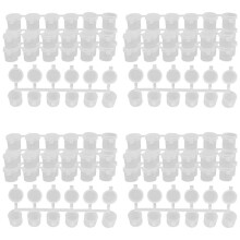 20 Bandes 120 Pots de Peinture Vides, 10 Ml/0,35 Oz, Pots de Peinture, RéCipients de Rangement en Plastique Transparent