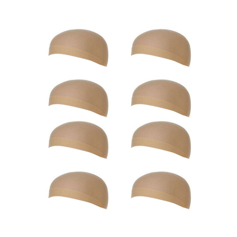 Unisex Light Deluxe Wig Cap Hair Net For Weave 8 Pieces/Pack Hair Wig Stretch Mesh Wig Cap For Making Wigs Free Size(Skin Tone)