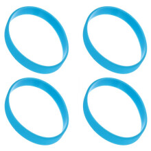 4X Mode Silikon Gummi Elasticitet Armband Armband Manschett Armband Armband Himmelsblå