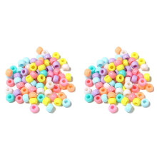 Kandi Beads Bulk for DIY Crafting Jewelry Making Kandi Bracelets 6x9mm About 3600Pcs,Light Color