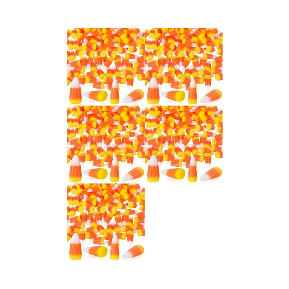250Pcs Halloween Resin Candy Corn Artificial 3D Candy Corn Bead Fall Faux Fake Corn Scrapbooking Embellishments 6032212989112
