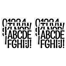48 Sheets Large Letter Stickers 4 Inch Alphabet Number Letter Stickers Vinyl Self Adhesive Stickers Letters