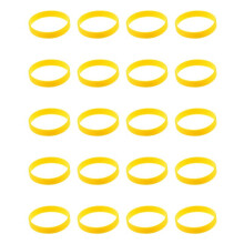 20X Mode Silikon Gummi Elasticitet Armband Armband Manschett Armband Gul