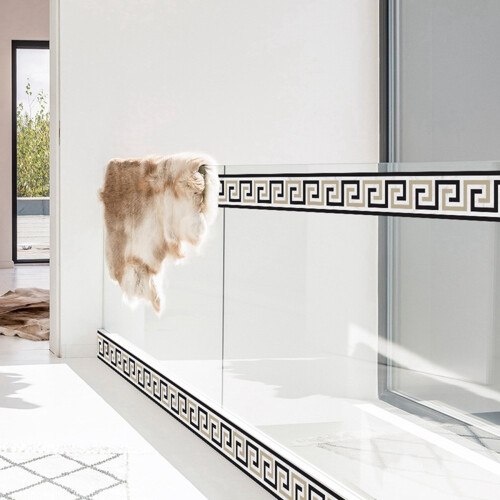 2X 2M Self-Adhesive Side  Tile Sticker Bathroom Kitchen Restaurant Wall Stair Floor Border Tile Sticker 1