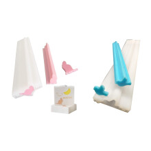 2Pcs Tube Column Silicone Soap Candle Mold Embed Soap Making Supplies Silicone Mold - Little Cat & Bird Shaped