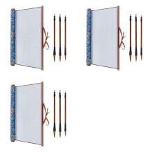 12X Inkless Chinese Calligraphy Set Reusable Water Writing Magic Cloth Scroll Traditional