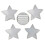 5Pcs Five-Pointed Star Coaster Bracket Silicone Mold DIY Coaster Storage Rack Crystal Epoxy Resin Mold 1