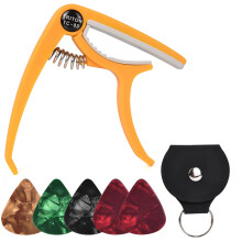 New Guitar Capo for Acoustic and Electric Guitars - 5 Picks Guitar Accessories,Yellow