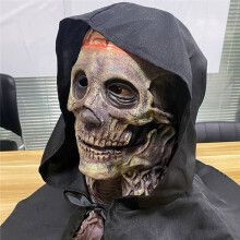Copricapo Completo per Halloween, Maschera Spaventosa, Maschera Realistica In Lattice per Cosplay, Feste In Costume Horror, Oggetti di Scena per Case
