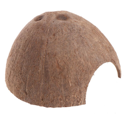 New Reptile Hide  Natural Coconut Shell Lizard Spider Small Animal Cave House 1
