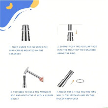 Stretcher with Jewelry Hammer Double-Sided Rubber and Plastic Mallet Stretcher Tool Finger Wedding Band