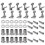 12 Pack Acoustic Guitar Guitar Pins Tuner  Knobs (6 Left + 6 Right) Silver 1