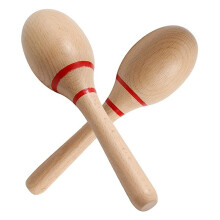 Sonagli un Percussione un Mano da 8 Pollici, Agitatori per Rumba nel Legno di Faggio, Strumento Musicale Latino per Giochi Bomboniere