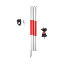 360 Degree Prism for Swiss Type Total Station Replace GRZ101 Prism Survey + 4 Poles with Soft Bag + a Bubble