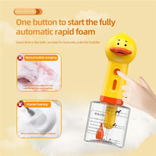 Electric Dog Shampoo Dispenser Dog Shampoo Sprayer Duck Shampoo Foamer for Pet, Foaming Soap Dispenser for Bathtub