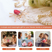 Fashion Alloy Spider Crystal Brooch with Fashion Vintage Dragonfly Brooches for Women Large Insect Brooch