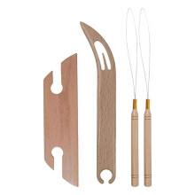 Professhional Wooden Beveled Inkle Weaving Shuttle-Kit, Knitting Weaving Loom-Tools for Weaving Accessories