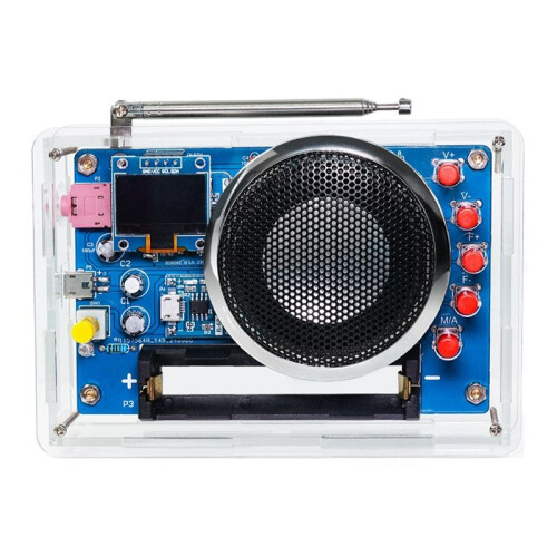 FM Radio DIY Electronic Kit with OLED Display Electronic Welding Practice Assembly Production Kit DIY Assembly Kit