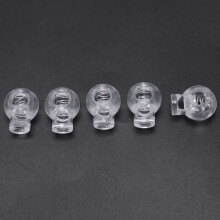 100 Pcs Clear Plastic 5mm One Hole Cord Stoppers Cord Lock Cord Lock Stopper