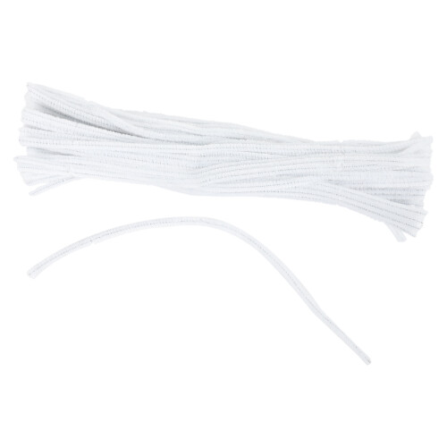 300 Pcs 30cm Creation Pipe Cleaners, White 1