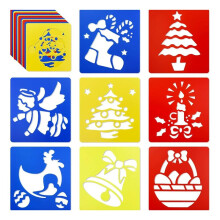 108 Peças Estênceis de Desenho de Primavera para Crianças, Estênceis de Giz de Calçada para Pintura Externa  para Crianças, Pré-Escola