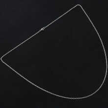 2 Pcs Jewelry Woman Chain, Stainless Steel "O" Necklace, Silver Color - 2 mm, Wide 50 cm Long & 65 cm Long