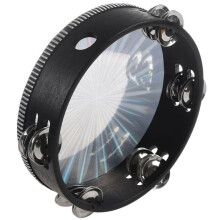 Tambourine Handheld Drums 8-Inch Double Jingle Sound Reflective Tambourine Musical Instrument Children KTV Party
