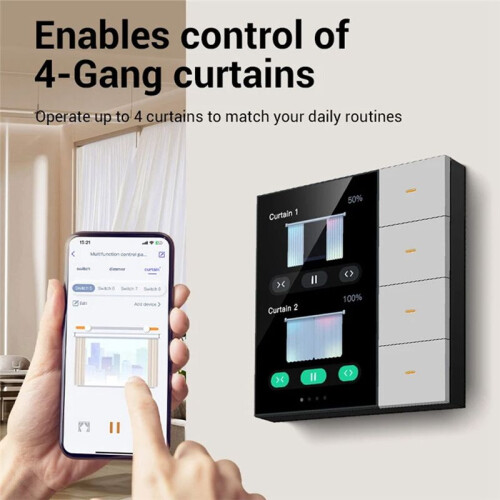 Tuya Zigbee 3.5 Inch  Wall  Touch Screen 4 Groups  8-Way Scene  Sensor Dimming   Home B 1