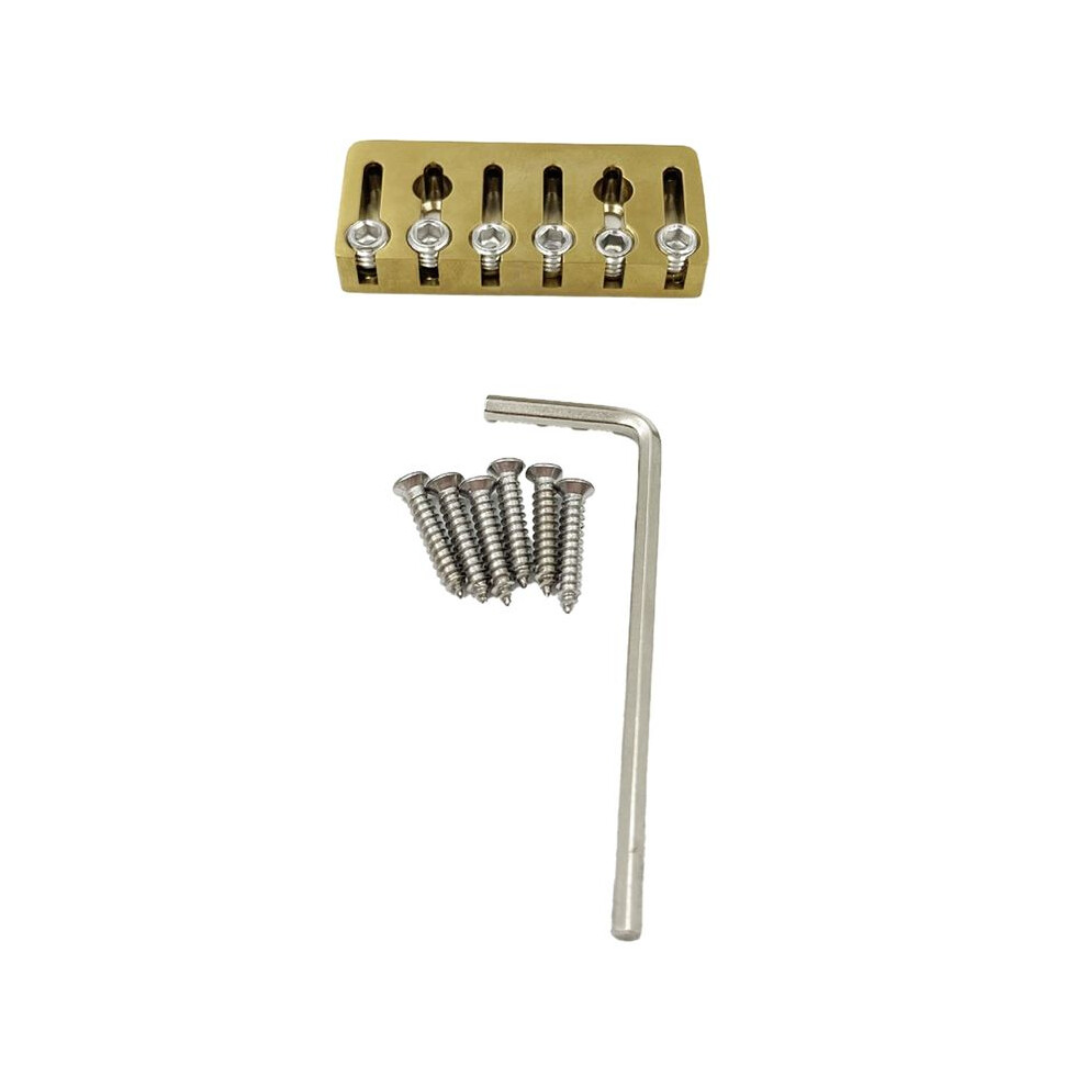 6 String Headless Guitar Bridge String Lock For 6 String Headless Electric Guitar Gold 4711177230461